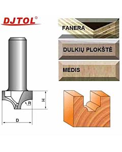 R4 D-10mm, Freza medienai su kietmetalio plokštele, DJTOL