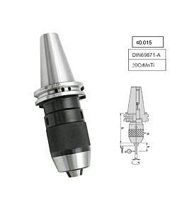 SK40-3-16-115 Gręžimo patronas SK40, DIN69871, nuo 3 iki 16mm, Carbiden