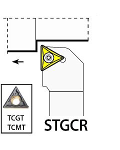 STGCR1212F11, 12X12X80XRH/TC1102,  ISO Tekinimo laikiklis, išorinis, YG