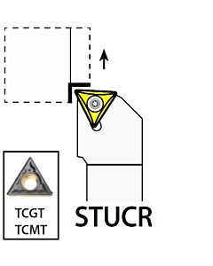 STUCR1212F11, 12X12X80XRH/TC1102,  ISO Tekinimo laikiklis, išorinis, YG