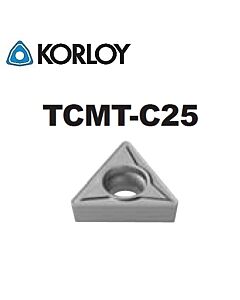 TCMT090204-C25 CN2500, KORLOY, Tekinimo plokštelė KERMET atspari smūgiams ir vibracijoms