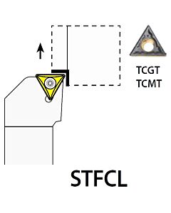 STFCL1212F11, 12X12X80XLH/TC1102,  ISO Tekinimo laikiklis, išorinis, YG