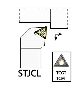 STJCL1212F11, 12X12X80XLH/TC1102,  ISO Tekinimo laikiklis, išorinis, YG